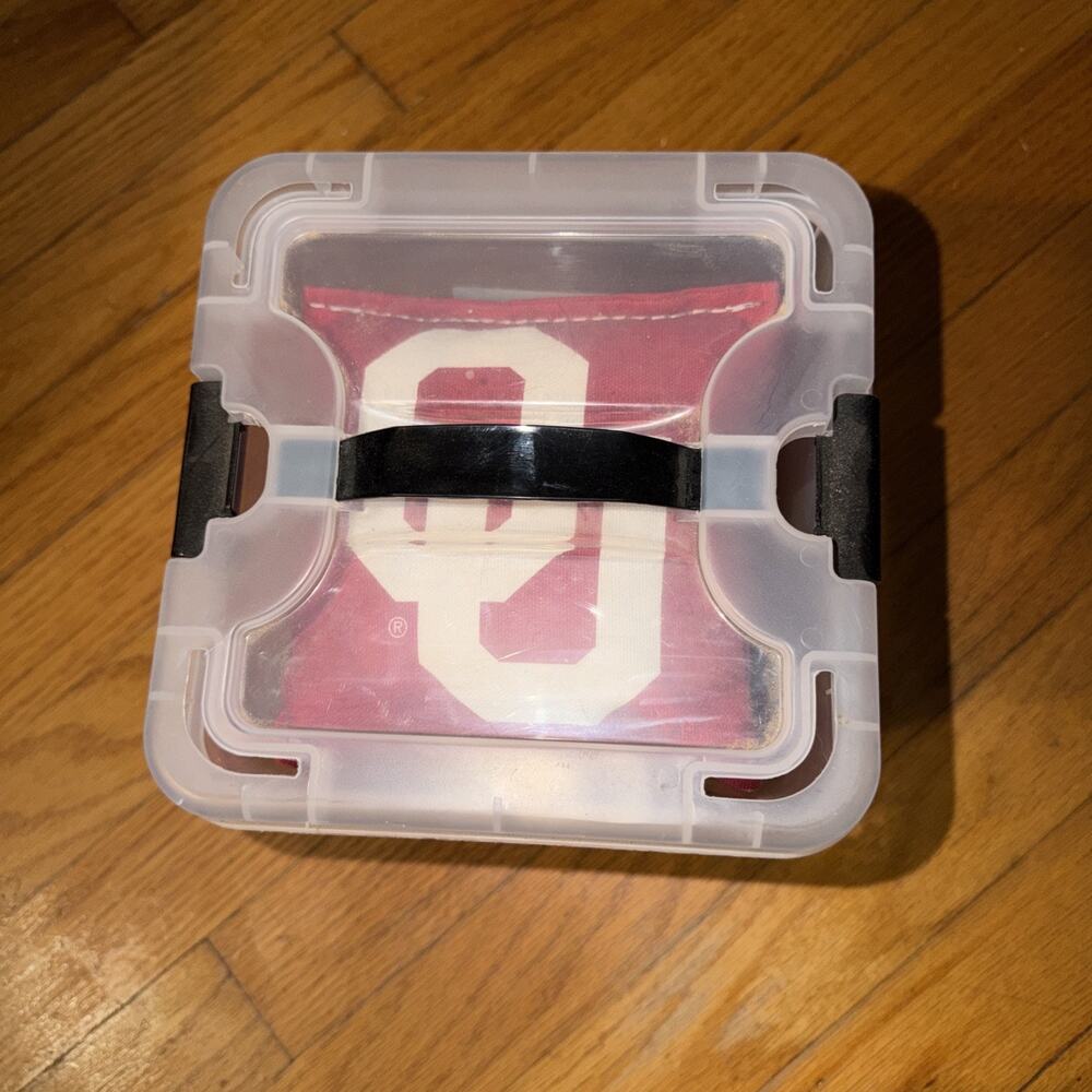 Set Of 4 Victory Tailgate Cornhole Bags University Of Oklahoma OU Red ACA Regula